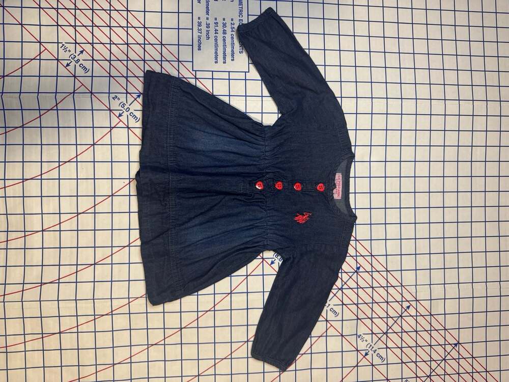 U.S. Polo Assn. Long Sleeve Denim Dress Size 3/6M